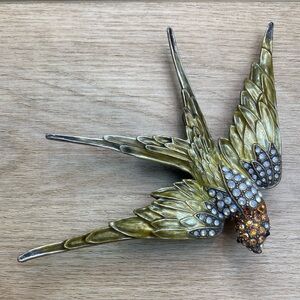 Enamel Swallow Lidded‎ Trinket Box